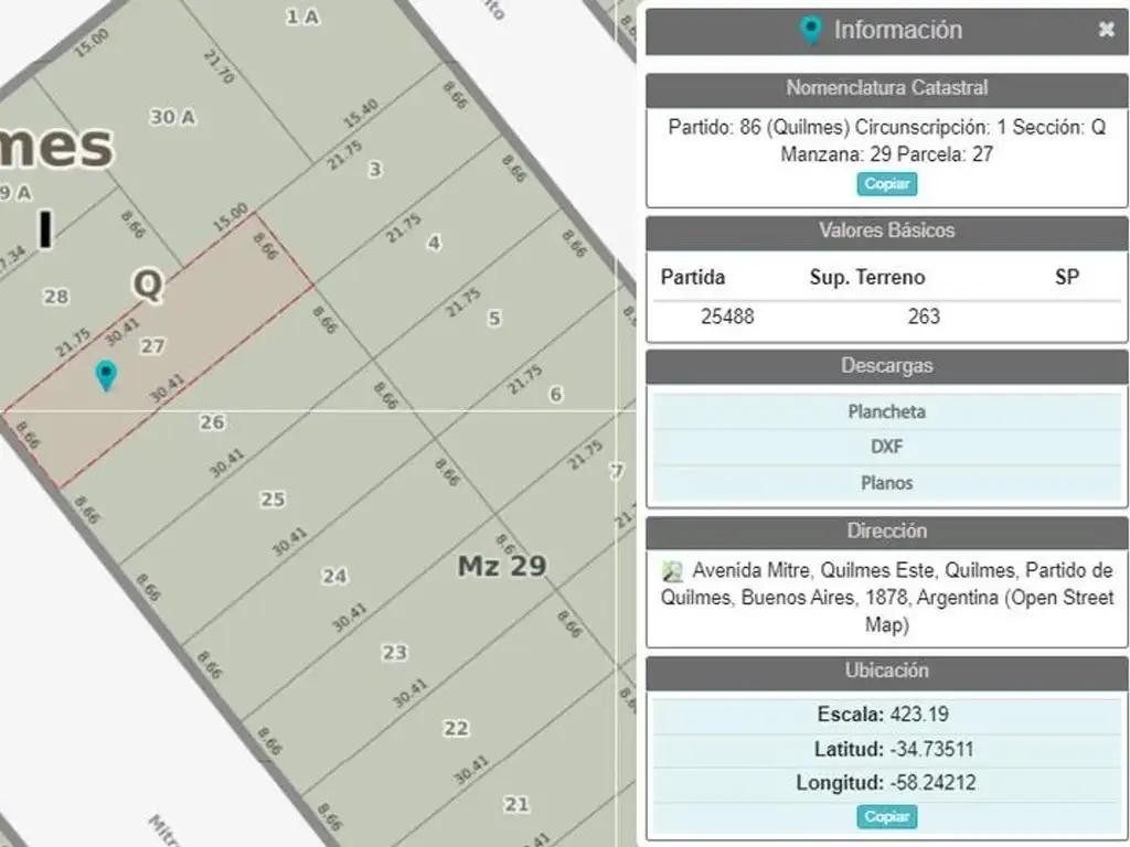 Lote en venta Quilmes