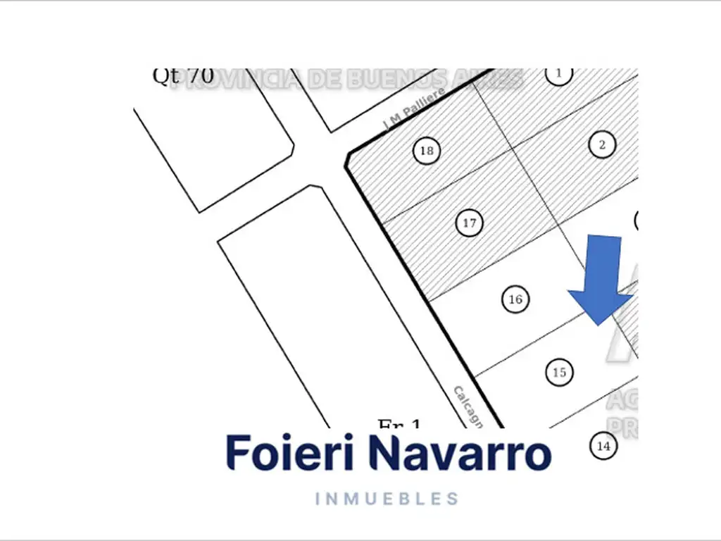 Lote - E. Calcagno 800. 40m x 70m. 2800m2. UR3. Villa Rosa. A 120m de Caamaño y Lagoon Pilar.