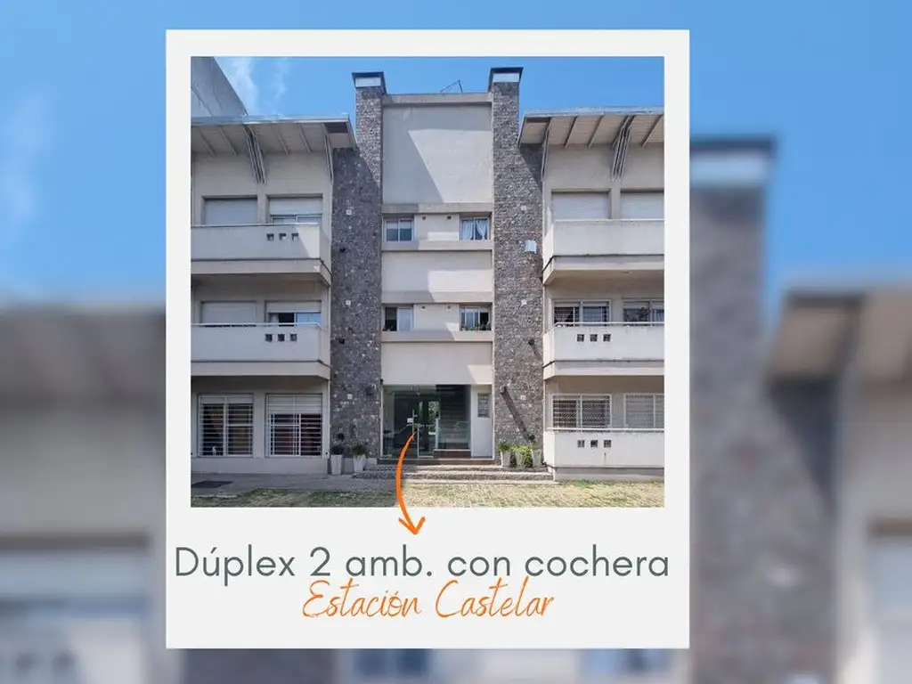 Venta Dpto 2 Amb en estación Castelar con cochera