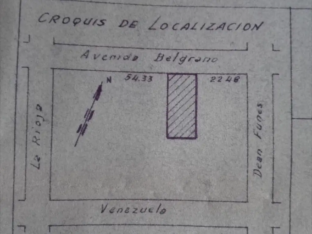 Terreno en Venta en Almagro sobre Av. Belgrano a 2 cuadras de Av. Jujuy.