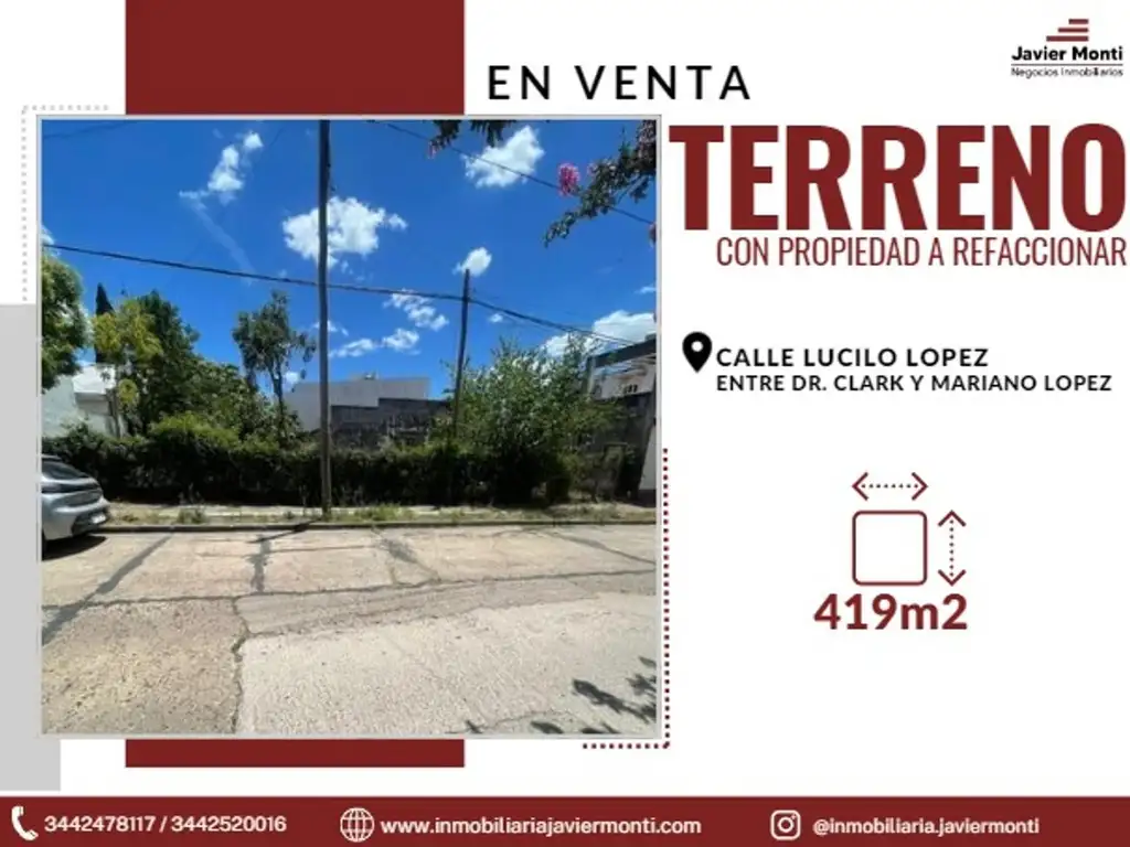 TERRENO EN VENTA - Calle Lucilo Lopez