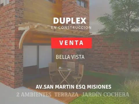 VENTA DE DUPLEX DE CATEGORIA EN BELLA VISTA A ESTRENAR