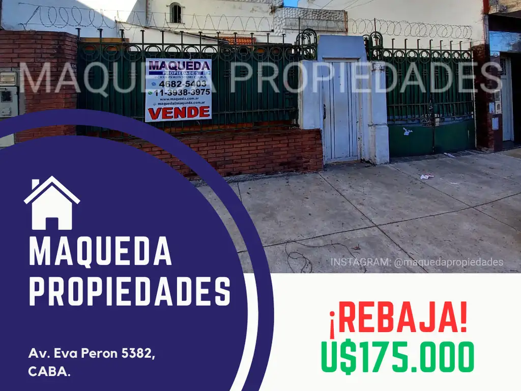 GALPON 180 M2 CON VIEVIENDA SOBRE 43 MTS LOTE E2