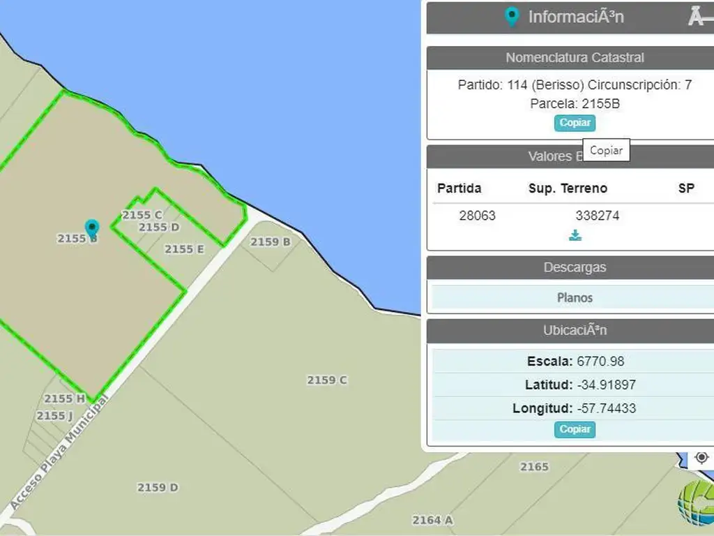 Campo en venta Berisso   Rio de La Plata   33 Hectareas