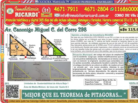 MEJOR QUE EL TEOREMA de PITAGORAS... CASA en LOTE PROPIO