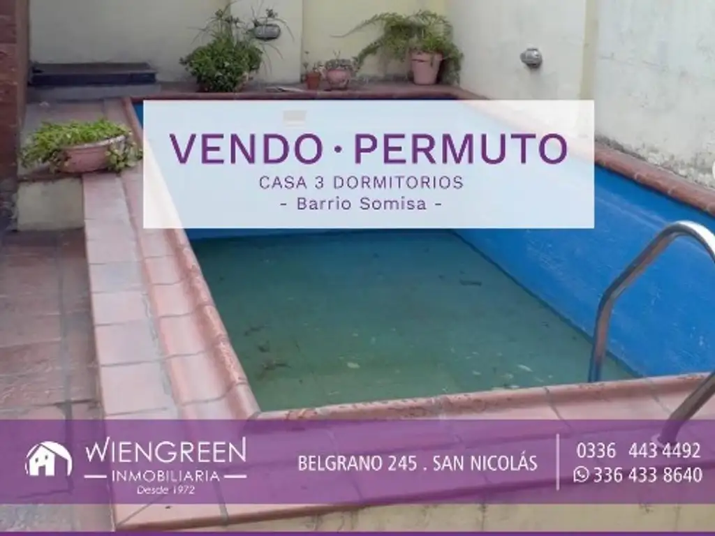 VENDO o PERMUTO - CASA en B° SOMISA de 3 habitaciones