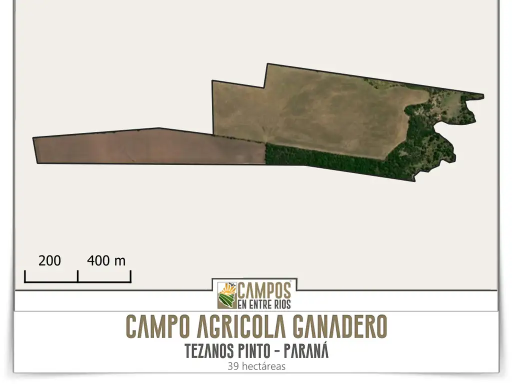 Campo AGRICOLA – GANADERO en VENTA. 39 ha. Tezanos Pinto. Paraná. Entre Rios