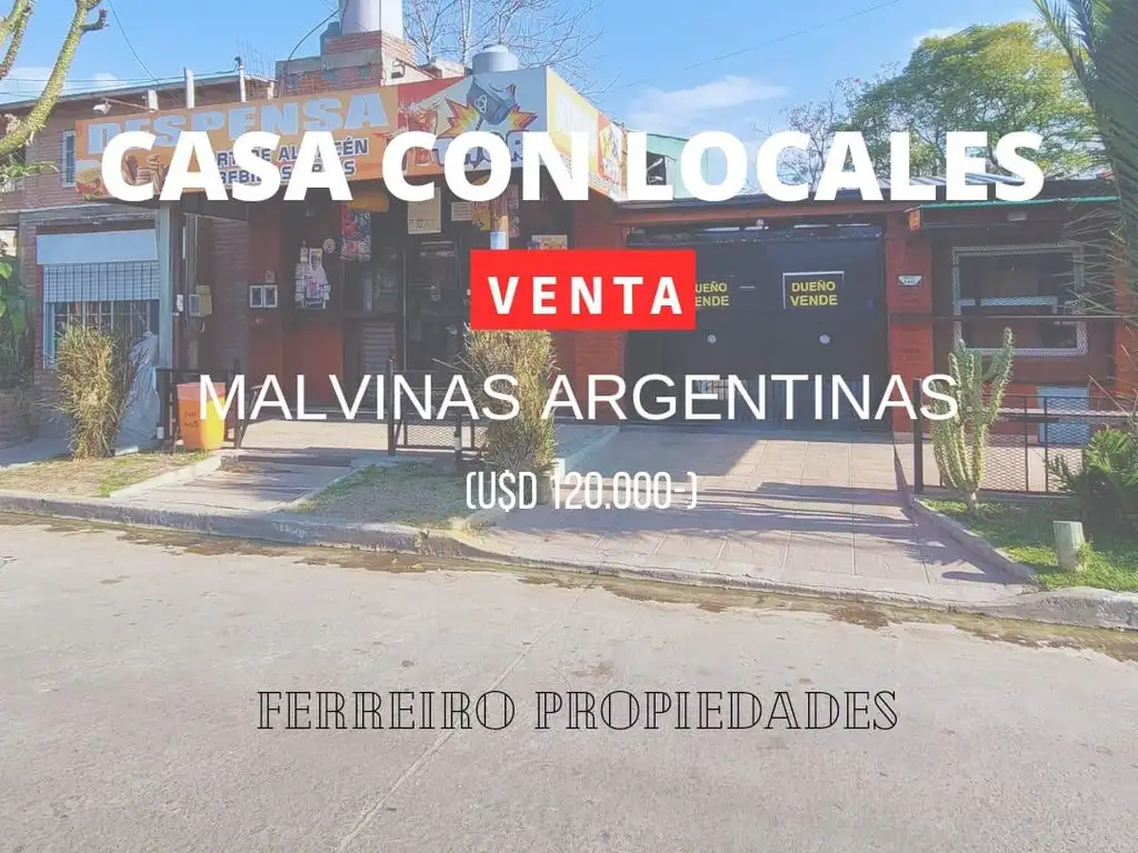 VENTA DE CASA CON 2 LOCALES EN GRAND BOURG Malvinas Argentin