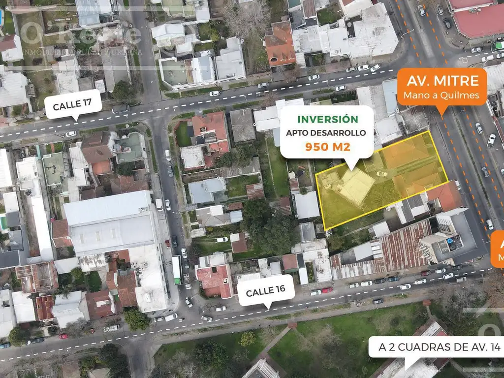 LOTE ideal para DESARROLLO INMOBILIARIO - Venta - Lote 950m2  - Berazategui Centro