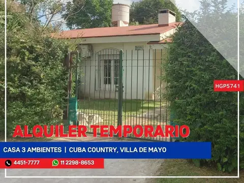 Casa - Alquiler temporario - Argentina, Malvinas Argentinas - Suipacha 1500