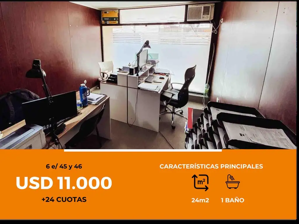 Oficina en venta - 1 Baño - La Plata [FINANCIADO]