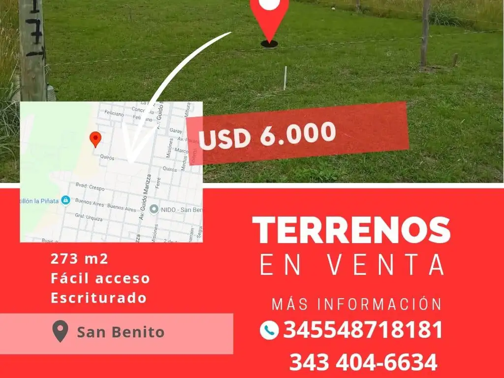 se vende terreno en san benito