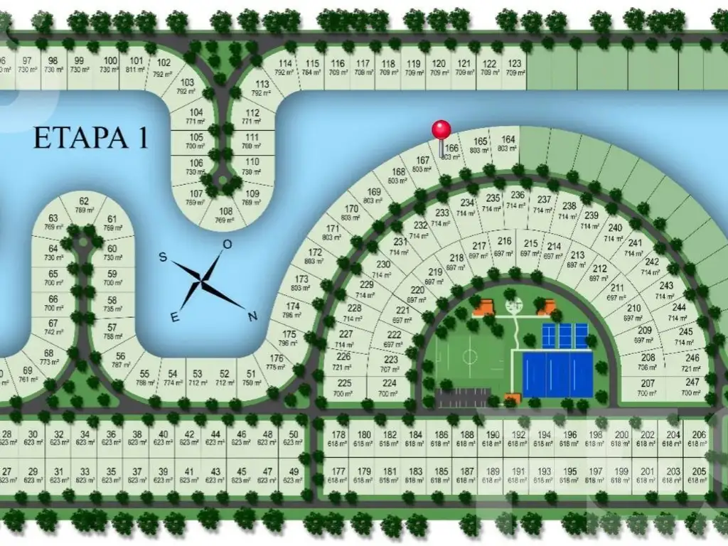 Lote terreno  a laguna en en venta Damasias al Sur etapa 1 Canning