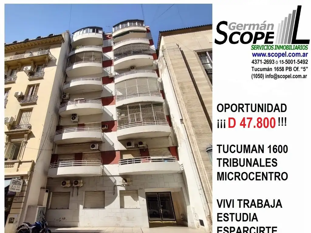 Departamento - Venta - Argentina, Capital Federal - TUCUMAN 1600