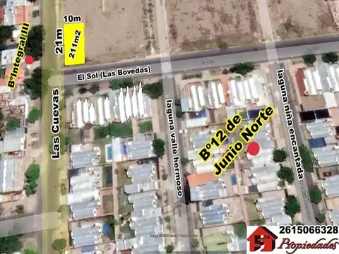 Las cuevas y el Sol – Lote Esquina  211m2  hermoso lugar