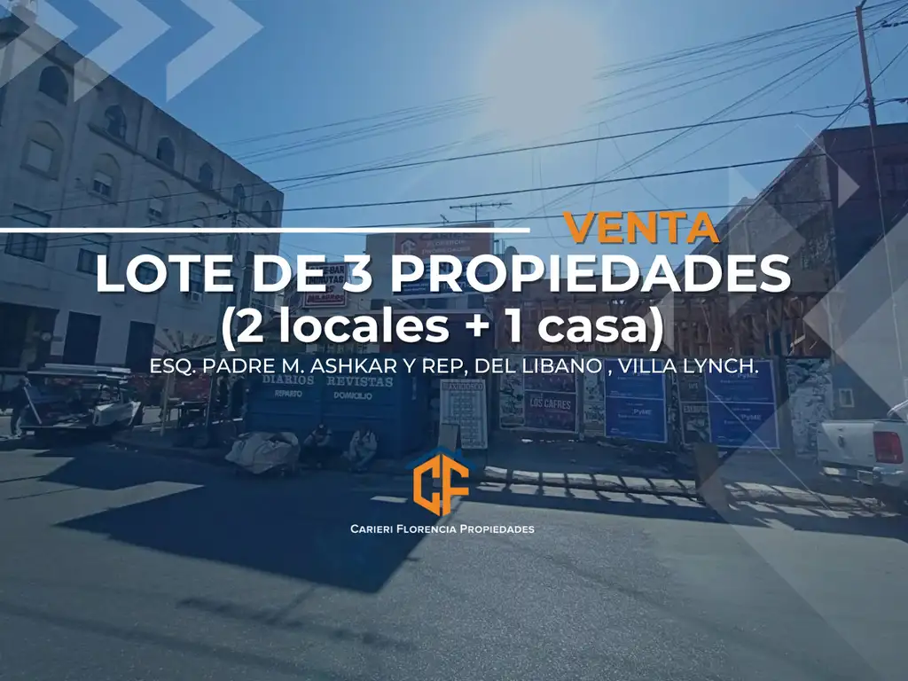 LOTE DE 3 PROPIEDADES, IDEAL INVERSIÓN, EN VENTA