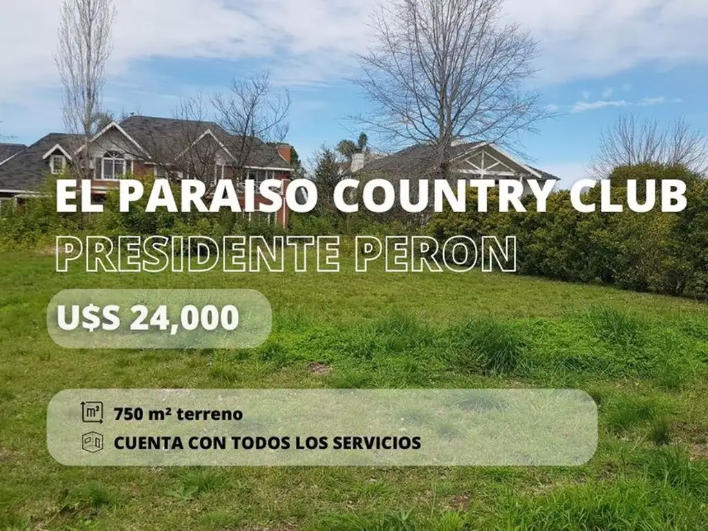 LOTE EN VENTA EL PARAISO COUNTRY CLUB GUERNICA