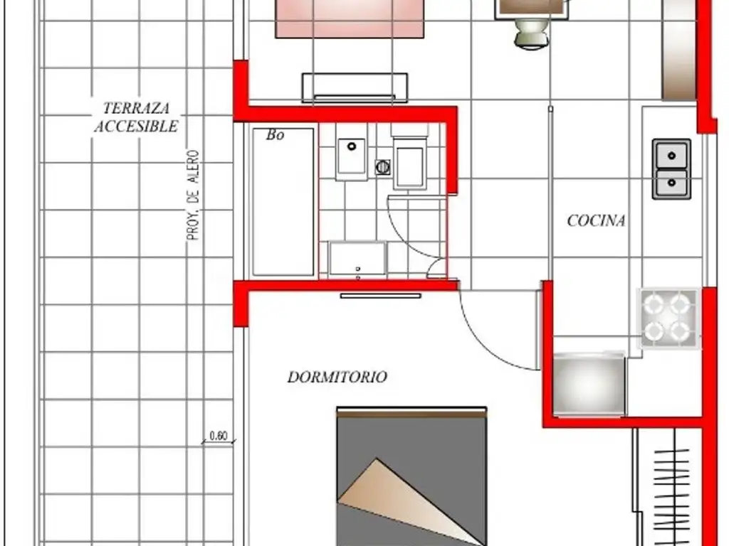 VENTA SEMIPISO 2 AMBIENTES A ESTRENAR CON TERRAZA