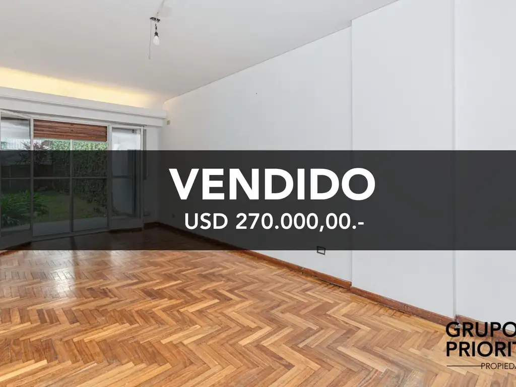 Departamento en venta en colegiales con parque y dependencia.