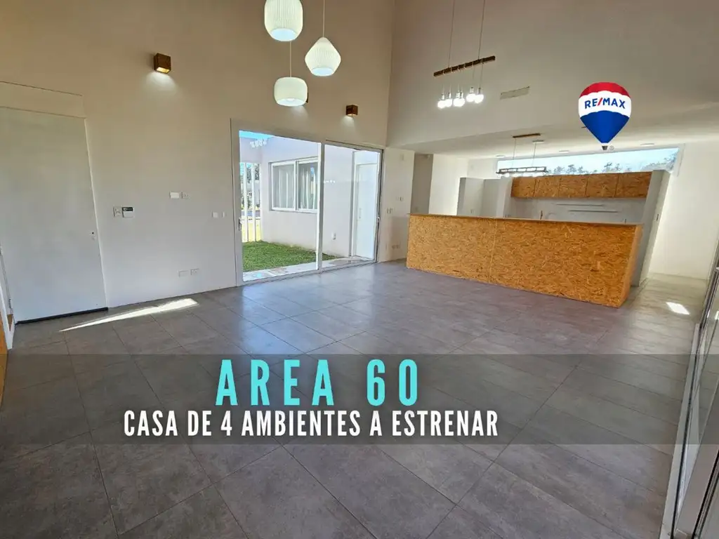 VENTA CASA A ESTRENAR DE 4 AMBIENTES EN ÁREA 60