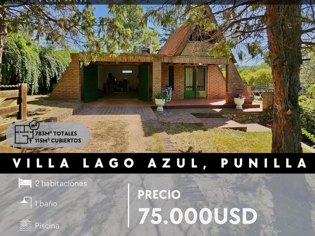 Hermoso Bungalow de 2/3 dor c/pileta.  B° Villa Lago Azul, Punilla