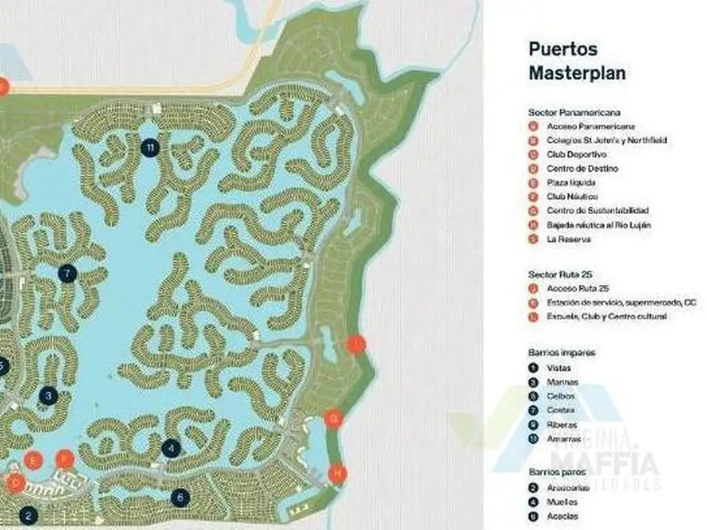 Venta de Terreno en Puertos del Lago ,  Riberas