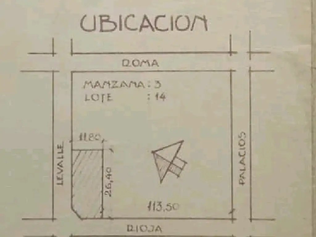 LOTE LIBRE 26 X11 CON CASA 3 AMB. A REFACCIONAR