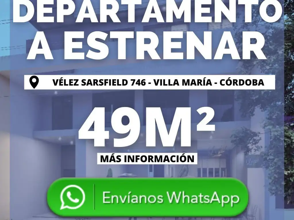 Departamento a estrenar en Villa María - Córdoba