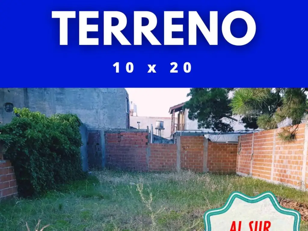 Lote 10 x 20, todos los servicios. 10 cdas del mar.