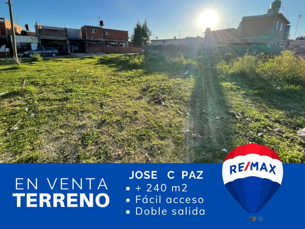 VENTA TERRENO JOSÉ C PAZ GRAN OPORTUNIDAD