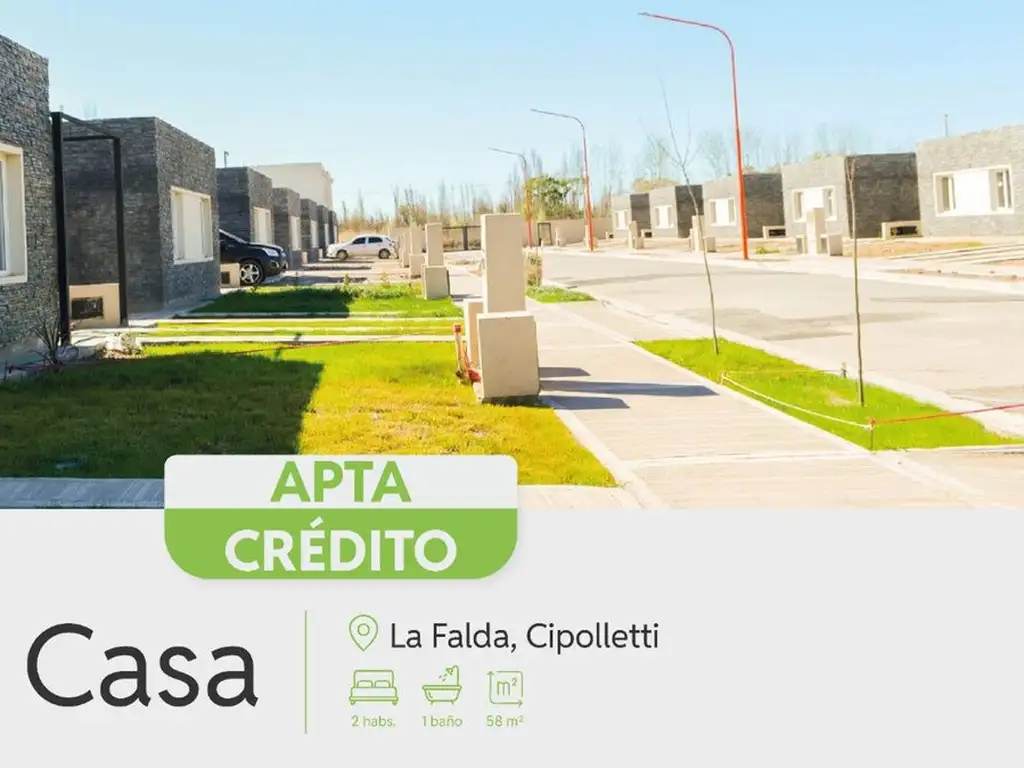 VENTA CASAS 2 DORM. LA FALDA, CIPOLLETTI