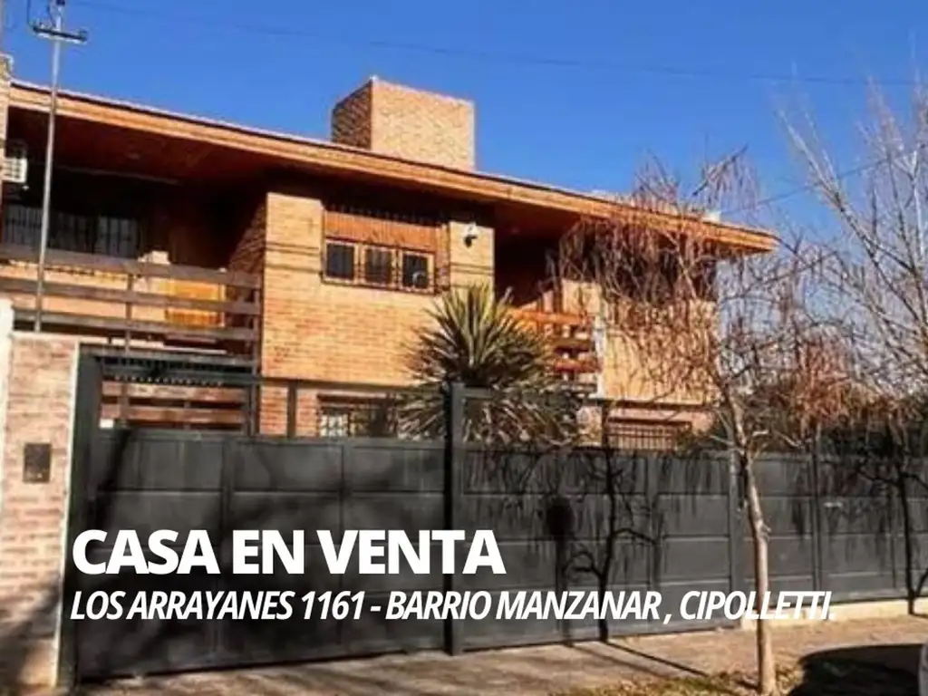 VENTA DE CASA EN BARRIO MANZANAR CIPOLLETTI