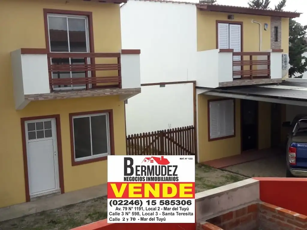 Venta duplex 4 ambientes a estrenar! A 300 mts del mar! Calle 61 e/ 3 y 4 Mar del tuyu