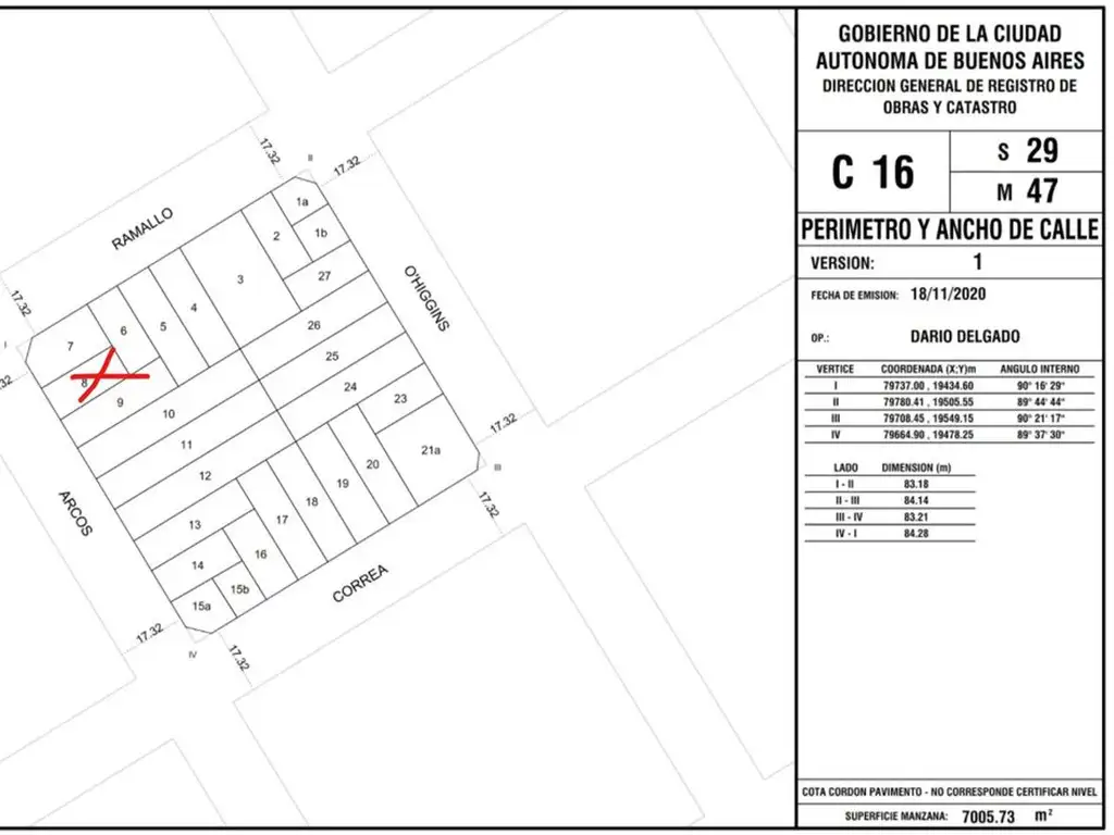 Lote venta Núñez 767  metros  PLANOS y DERRIBO