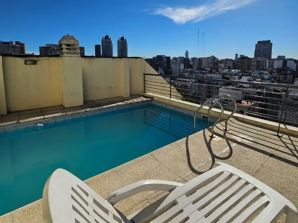 Hermoso monoambiente con Piscina y Laundry en Recoleta