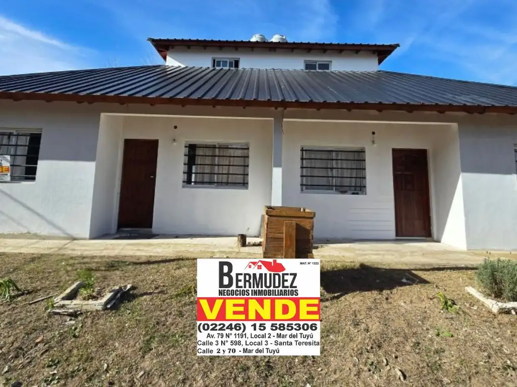 Excelente chalet de 4 ambientes en cuotas, financiado! 85 y 3 Mar del tuyu. Obra en construccion