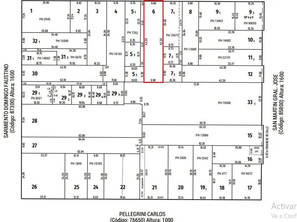 Terreno en venta para constructora Rosario - Montevideo y Sarmiento