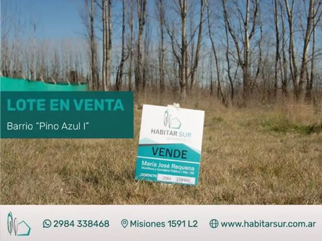 LOTE EN VENTA- BARRIO PINO AZUL I - GENERAL ROCA