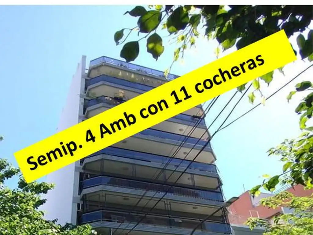 Semipiso de 4 amb con 11 cocheras y balcon terraza - Pringles al 400