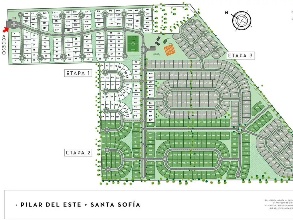 Terreno - VENTA - Pilar del Este - Santa Sofía - Lote - Interno -