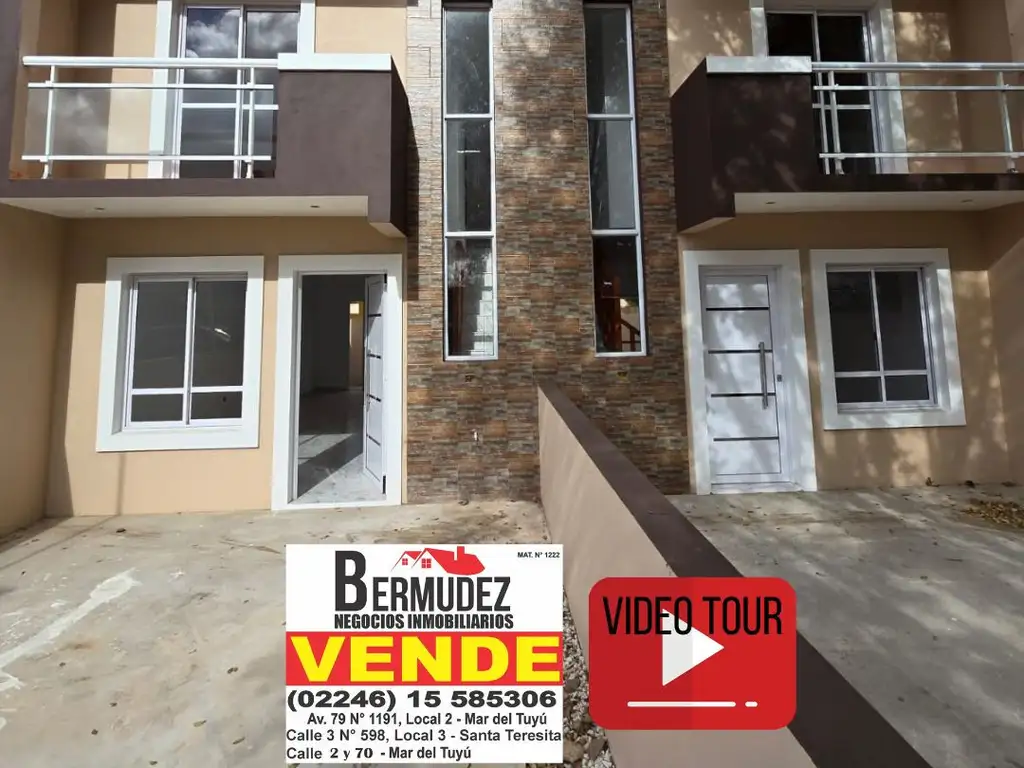 Duplex venta 3 ambientes mar del tuyu calle 75 entre 3 y 4