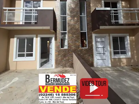 Duplex venta 3 ambientes mar del tuyu calle 75 entre 3 y 4