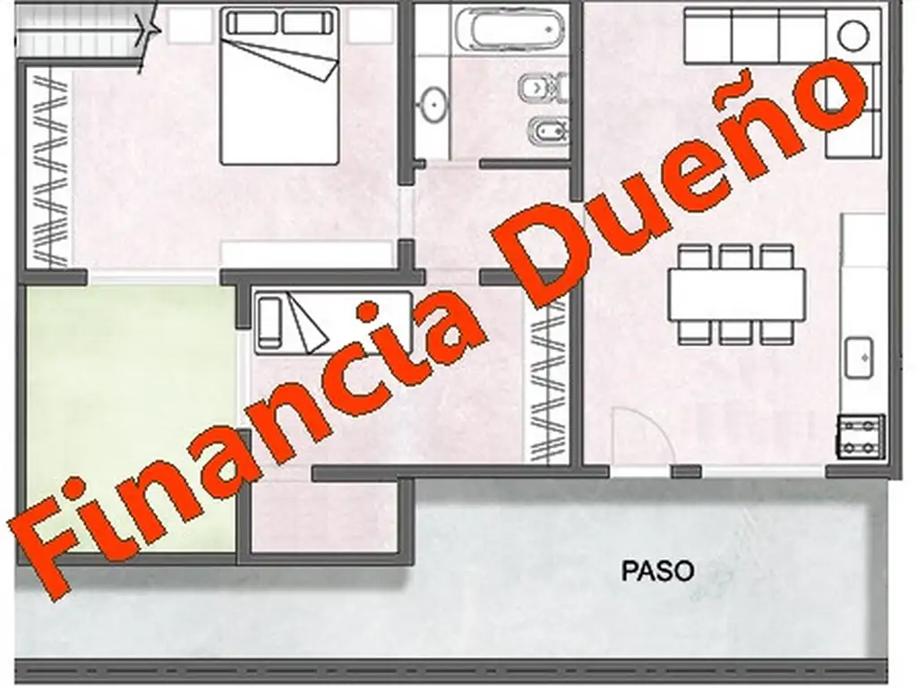 Departamento 3 ambientes Planta Baja con Patio a Estrenar