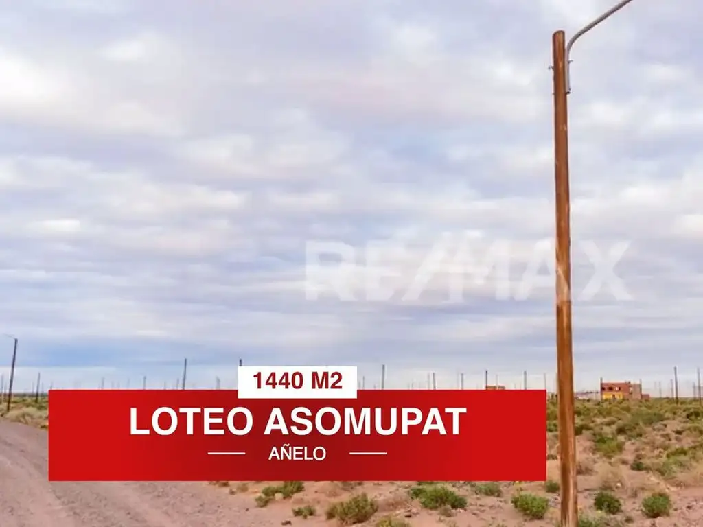 EN VENTA TERRENO ASOMUPAT VACA MUERTA AÑELO