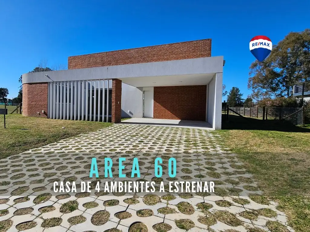 VENTA CASA A ESTRENAR DE 4 AMBIENTES EN ÁREA 60