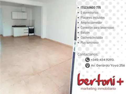 DEPARTAMENTO 2 DORMITORIOS, A ESTRENAR, EXCELENTE ESTADO