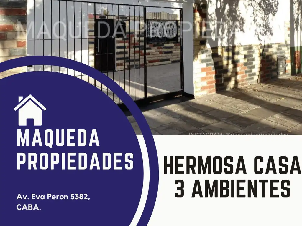 CASA 3 AMBIENTES CON ENTRADA AUTOS, PATIO Y TERRAZA ¡ GRAN REBAJA !