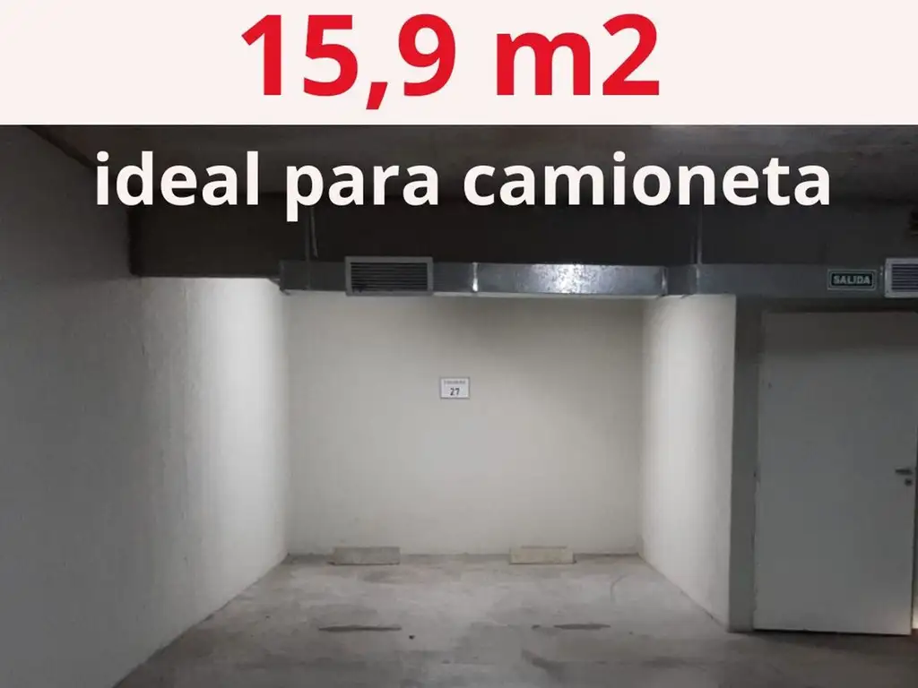 VENTA COCHERA GRANDE 15,9  m2  CAMIONETA PALERMO