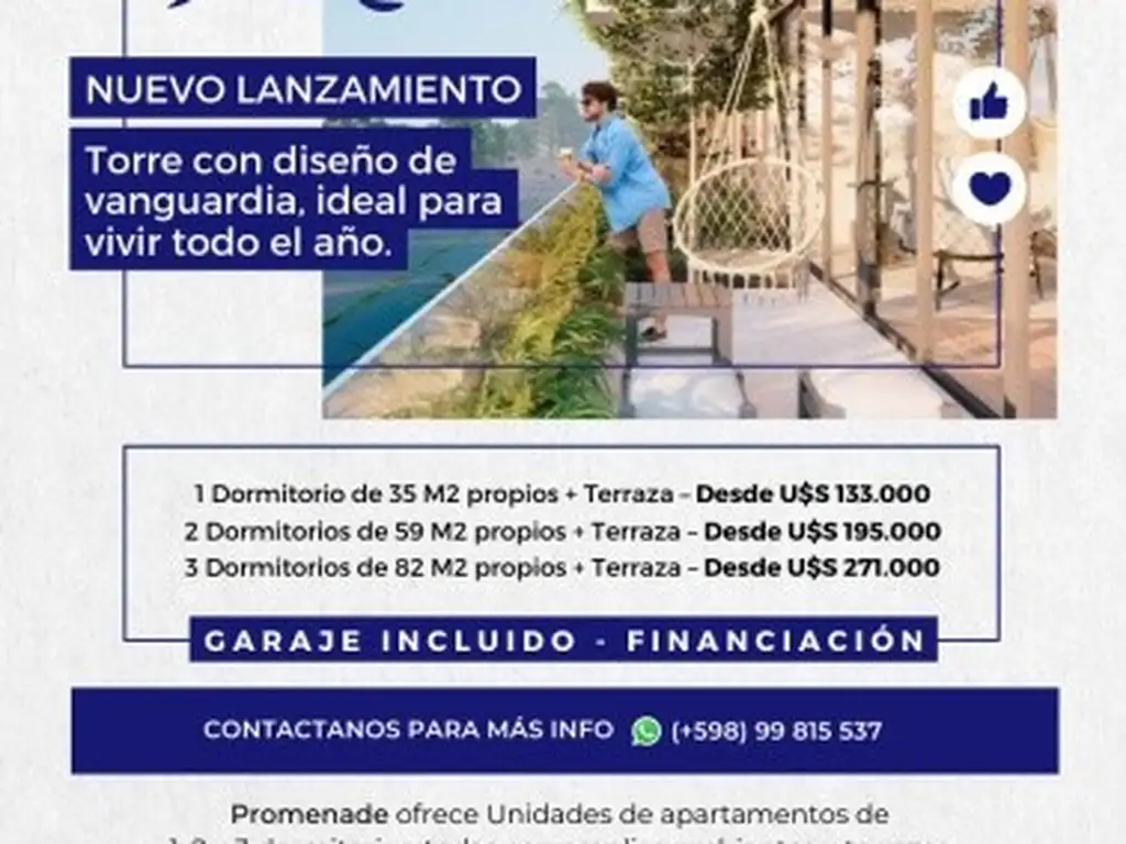 Compre con financiacion. Amplio departamento de 3 dormitorios con parrillero