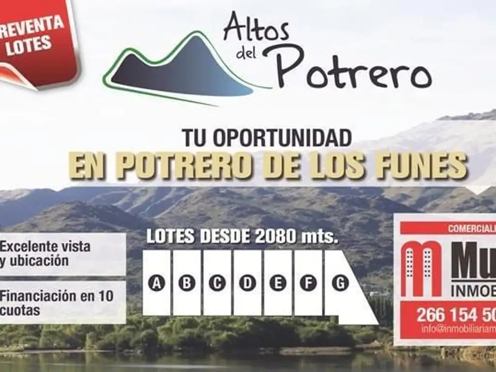 Lote - Venta - Argentina, Potrero de los Funes